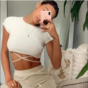 White crop top